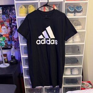Adidas Black Tee Dress with White Logo